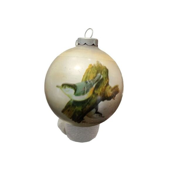 Klipsainger Editions Other - 1975 Vintage Klipsainger White-Breasted Nuthatch Christmas Ball Ornament